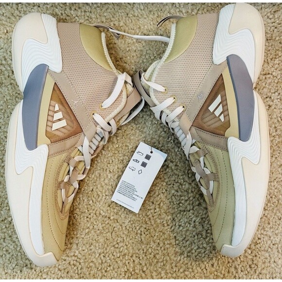 Adidas Women's Exhibit Select CP Mid Athletic Basketball Shoes Beige Sz 8 1/2 - Picture 6 of 14